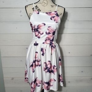 FANCYINN Floral Dress Cotton Blend Spring Whimsical Fairycore.